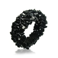 Bling Jewelry Black Onyx Gemstone Chips Chunky Stretch Bracelet Bling Jewelry Black Onyx Gemstone Chips Chunky Stretch Bracelet