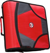Case-it XLarge Capacity 4-Inch D-Ring Zipper Binder with 5-Tab File Folder, Red, D-185-RED Case-it XLarge Capacity 4-Inch D-Ring Zipper Binder with 5-Tab File Folder, Red, D-185-RED