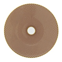 Embellished with an organically complex basket weave pattern and rendered in gold-tipped earthy hues, the Reynaud Tresor beige dessert plate lends boho-chic sophistication to the dining table. Embellished with an organically complex basket weave pattern and rendered in gold-tipped earthy hues, the Reynaud Tresor beige dessert plate lends boho-chic sophistication to the dining table.