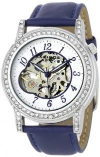 Akribos XXIV Women's AKR475BU Bravura Collection Skeleton Automatic Watch