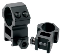 AccuShot Premium 1-Inch Weaver Style See-Thru High-Pro Rings AccuShot Premium 1-Inch Weaver Style See-Thru High-Pro Rings