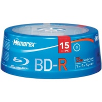 Blu-ray Memorex Blu-Ray Write Once 4X 25 GB BD-R Single Layer Media - 15 Pack in Cake Box Blu-ray Memorex Blu-Ray Write Once 4X 25 GB BD-R Single Layer Media - 15 Pack in Cake Box