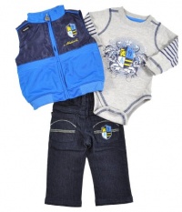 Akademiks Family Crest 3-Piece Outfit (Sizes 12M - 24M) - heather gray/blue, 3 - 6 months Akademiks Family Crest 3-Piece Outfit (Sizes 12M - 24M) - heather gray/blue, 3 - 6 months