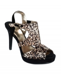 Dress up your look with loads of texture. Alfani's Mariah evening sandals are covered with sparkle and feature a sexy slingback. Dress up your look with loads of texture. Alfani's Mariah evening sandals are covered with sparkle and feature a sexy slingback.