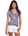 Soffe Juniors Bi-Color Burn Out V-Neck Tee