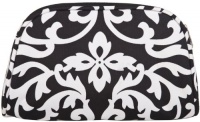 Black Damask Floral Cosmetic Makeup Bag Black Damask Floral Cosmetic Makeup Bag