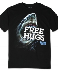 Live every week like it's shark week in this cool graphic tee from Hybrid. Live every week like it's shark week in this cool graphic tee from Hybrid.