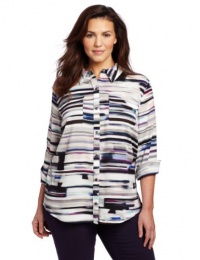 Calvin Klein Women's Plus-Size Square Pocket Top Calvin Klein Women's Plus-Size Square Pocket Top