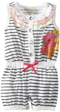 Carter's Watch the Wear Baby-Girls Infant Romper With Stripes And Flowers, Navy, 18 Months Carter's Watch the Wear Baby-Girls Infant Romper With Stripes And Flowers, Navy, 18 Months