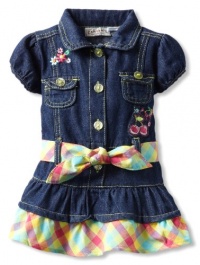 Carter's Watch the Wear Baby-girls Infant Denim Dress With Cherries and Striped Belt, Medium Wash, 24 Months Carter's Watch the Wear Baby-girls Infant Denim Dress With Cherries and Striped Belt, Medium Wash, 24 Months