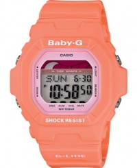 Casio Ladies Baby-G G-Lide Orange Sherbet - Tide Graph - Pink Reverse LCD Casio Ladies Baby-G G-Lide Orange Sherbet - Tide Graph - Pink Reverse LCD