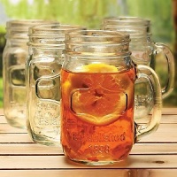 Wine Enthusiast Mason Jar Glass, Set of 4 Wine Enthusiast Mason Jar Glass, Set of 4