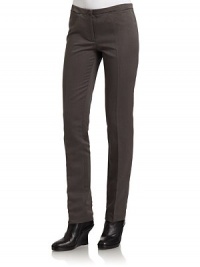 THE LOOKSilk piping detailZip fly with slide tab closureWelt pockets, front and backCreased front and back legsTHE FITRise, about 8Inseam, about 33THE MATERIAL50% cotton/50% ramieSecond fabric: silkCARE & ORIGINMachine washMade in ItalyModel shown is 5'10 (177cm) wearing US size 4. THE LOOKSilk piping detailZip fly with slide tab closureWelt pockets, front and backCreased front and back legsTHE FITRise, about 8Inseam, about 33THE MATERIAL50% cotton/50% ramieSecond fabric: silkCARE & ORIGINMachine washMade in ItalyModel shown is 5'10 (177cm) wearing US size 4.