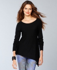 INC's sweater gets the asymmetrical look right with a chic angled hem. A touch of cashmere in the knit gives it an extra-luxurious, soft feel. INC's sweater gets the asymmetrical look right with a chic angled hem. A touch of cashmere in the knit gives it an extra-luxurious, soft feel.