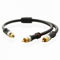 Mediabridge Ultra Series - RCA Y Adapter - 1-Female to 2-Male for Digital Audio or Subwoofer