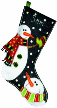 Dimensions Felt Applique, Snowmen Stocking Dimensions Felt Applique, Snowmen Stocking