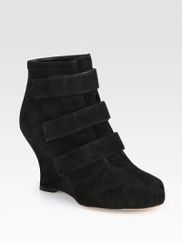 Simple details complete this lust-worthy suede silhouette, with a signature hidden wedge and long velcro straps. Hidden wedge, 3½ (90mm)Covered platform, ¾ (20mm)Compares to a 2¾ heel (70mm)Suede upperLeather lining and solePadded insoleMade in Italy Simple details complete this lust-worthy suede silhouette, with a signature hidden wedge and long velcro straps. Hidden wedge, 3½ (90mm)Covered platform, ¾ (20mm)Compares to a 2¾ heel (70mm)Suede upperLeather lining and solePadded insoleMade in Italy