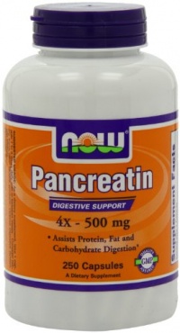 Now Foods Pancreatine 4X - 500mg, Capsules, 250-Count Now Foods Pancreatine 4X - 500mg, Capsules, 250-Count