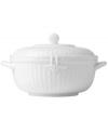 Nantucket Basket is a fine, all-white Wedgwood china dinnerware and dishes pattern with an embossed basket-weave pattern on the edges.