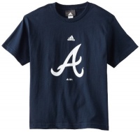 MLB Atlanta Braves Boy's Team Logo Short Sleeve Tee, Dark Navy, Medium MLB Atlanta Braves Boy's Team Logo Short Sleeve Tee, Dark Navy, Medium