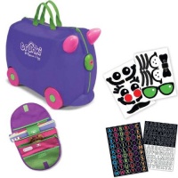 Melissa and Doug Carry-On Kids Luggage Iris Purple/Saddle Bag/Sticker Set Melissa and Doug Carry-On Kids Luggage Iris Purple/Saddle Bag/Sticker Set
