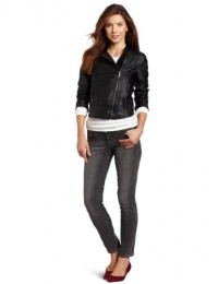 Calvin Klein Jeans Women's Petite Liquid Metal Moto Jacket Calvin Klein Jeans Women's Petite Liquid Metal Moto Jacket