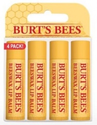 Burt's Bees Boxed 4-Pack of Classic Beeswax Lip Balm with Vitamin E and Peppermint (4 tubes, 0.15 Oz Each)