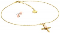 The Vatican Library Collection Pink Rose Cross Necklace Earrings Set The Vatican Library Collection Pink Rose Cross Necklace Earrings Set