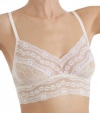 B.tempt'd By Wacoal Women's Lace Kiss Bralette, Mother Of Pearl, Large B.tempt'd By Wacoal Women's Lace Kiss Bralette, Mother Of Pearl, Large