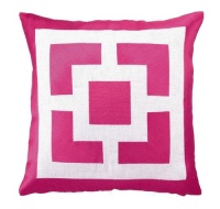 Trina Turk Down-Filled Pillow, Palm Springs Blocks, Pink, 20 by 20-Inches Trina Turk Down-Filled Pillow, Palm Springs Blocks, Pink, 20 by 20-Inches
