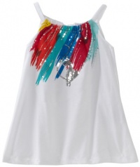 Baby Phat - Kids Girls 7-16 Print Tank Tee With Sequin, White, Small Baby Phat - Kids Girls 7-16 Print Tank Tee With Sequin, White, Small
