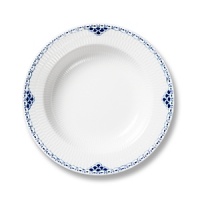 The beautiful lace borders encircling every items of the Princess dinnerware series are decorated with mussels, revealing a close relationship with the fluted services. Both the actual pieces and the hand-painted pattern of this distinctive collection were designed by Arnold Krog in the 1880, when he was artistic director of Royal Copenhagen Porcelain Manufactory. This series, however, was not actually produced for practically another hundred years in 1978. The beautiful lace borders encircling every items of the Princess dinnerware series are decorated with mussels, revealing a close relationship with the fluted services. Both the actual pieces and the hand-painted pattern of this distinctive collection were designed by Arnold Krog in the 1880, when he was artistic director of Royal Copenhagen Porcelain Manufactory. This series, however, was not actually produced for practically another hundred years in 1978.