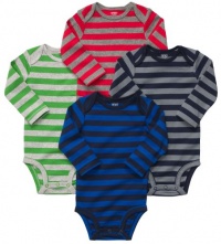 Carter's 4-Pack Long Sleeve Bodysuits - Stripes - 9M Carter's 4-Pack Long Sleeve Bodysuits - Stripes - 9M