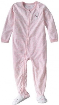 Carter's Girls Micro Fleece Smiling Pussycat Footed Blanket Sleeper Pajamas (18 Months) Carter's Girls Micro Fleece Smiling Pussycat Footed Blanket Sleeper Pajamas (18 Months)