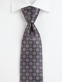 Superior design and detail in smooth, medallion-printed Italian silk.SilkDry cleanMade in Italy Superior design and detail in smooth, medallion-printed Italian silk.SilkDry cleanMade in Italy
