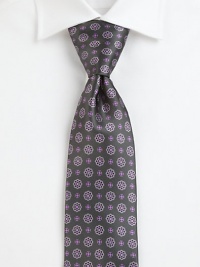 Superior design and detail in smooth, medallion-printed Italian silk.SilkDry cleanMade in Italy