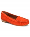 Finish your look with a bold statement. Lucky Brand's Coral moc flats feature a brightly colored suede leather upper that's sure to turn heads.