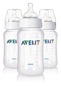 Philips AVENT 11 Ounce BPA Free Classic Polypropylene Bottles, 3-Pack