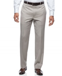 Head into neutral territory for the season. These slim-fit pants from Alfani RED keep your look light and nautral. Head into neutral territory for the season. These slim-fit pants from Alfani RED keep your look light and nautral.