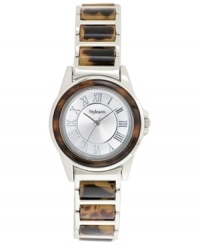 Tortoise detail adds instant fashion to this classic silver tone watch from Style&co. Tortoise detail adds instant fashion to this classic silver tone watch from Style&co.