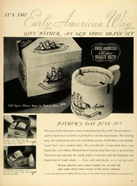 1939 Ad Fathers Day Old Spice After Shave Soap Lotion Pottery Mug Shaving Kit - Original Print Ad 1939 Ad Fathers Day Old Spice After Shave Soap Lotion Pottery Mug Shaving Kit - Original Print Ad