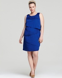 A jewel-toned VINCE CAMUTO Plus dress is this season's answer to the classic LBD. Play up the asymmetric tiers with gold accents for a captivating cocktail ensemble. A jewel-toned VINCE CAMUTO Plus dress is this season's answer to the classic LBD. Play up the asymmetric tiers with gold accents for a captivating cocktail ensemble.