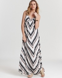 Master effortless sunny-season style in this floor-sweeping Ella Moss maxi dress, boasting chevron stripes and braided straps. Master effortless sunny-season style in this floor-sweeping Ella Moss maxi dress, boasting chevron stripes and braided straps.