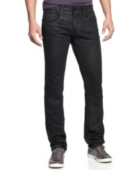 Shine on. These jeans from Guess add some sheen to your denim style. Shine on. These jeans from Guess add some sheen to your denim style.