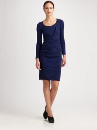 Soft stretch jersey, patterned with a kinetic, abstract print and tailored with a flattering twist-front detail.ScoopneckLong sleevesTwist-front detailConcealed back zipFully linedAbout 26 from natural waist72% viscose/24% polyamide/4% elastaneDry cleanMade in Italy of imported fabricModel shown is 5'10½ (177cm) wearing US size 4. Soft stretch jersey, patterned with a kinetic, abstract print and tailored with a flattering twist-front detail.ScoopneckLong sleevesTwist-front detailConcealed back zipFully linedAbout 26 from natural waist72% viscose/24% polyamide/4% elastaneDry cleanMade in Italy of imported fabricModel shown is 5'10½ (177cm) wearing US size 4.