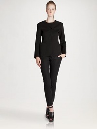 Finespun Italian wool, artfully tailored in a cropped, slim-fitting style.Zip flySide slash pocketsBack welt pocketsWoolDry cleanMade in ItalyModel shown is 5'10 (177cm) wearing US size 4. Finespun Italian wool, artfully tailored in a cropped, slim-fitting style.Zip flySide slash pocketsBack welt pocketsWoolDry cleanMade in ItalyModel shown is 5'10 (177cm) wearing US size 4.