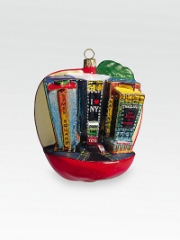A show-stopping addition to every big city holiday, carefully handcrafted in delicate Pyrex glass, then handpainted with beautiful, one-of-a-kind detail. Hand-painted, glittered glass Each ornament takes 7-10 days to complete 4W X 4H X 4D Imported A show-stopping addition to every big city holiday, carefully handcrafted in delicate Pyrex glass, then handpainted with beautiful, one-of-a-kind detail. Hand-painted, glittered glass Each ornament takes 7-10 days to complete 4W X 4H X 4D Imported
