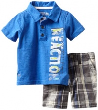 Kenneth Cole Baby-boys Infant Polo Shirt with Plaided Shorts, Blue, 24 Months Kenneth Cole Baby-boys Infant Polo Shirt with Plaided Shorts, Blue, 24 Months