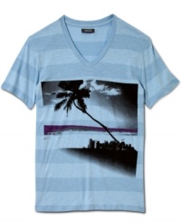 Picture this: a graphic t-shirt from Kenneth Cole Reaction paired with your favorite denim or shorts for the perfect summer style. Picture this: a graphic t-shirt from Kenneth Cole Reaction paired with your favorite denim or shorts for the perfect summer style.