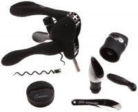 Metrokane 6010 Rabbit 6-Piece Wine Tool Kit, Black Metrokane 6010 Rabbit 6-Piece Wine Tool Kit, Black
